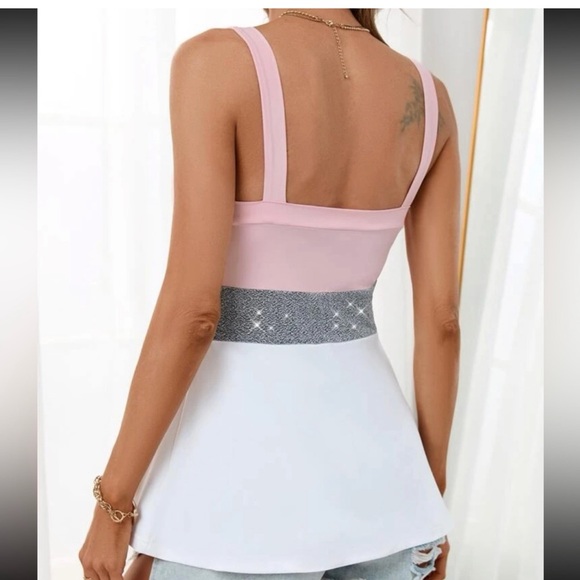 BOHO GLITTER COLOR BLOCK TOP! SIZE SMALL. BRAND NEW!! #39 - Picture 4 of 5